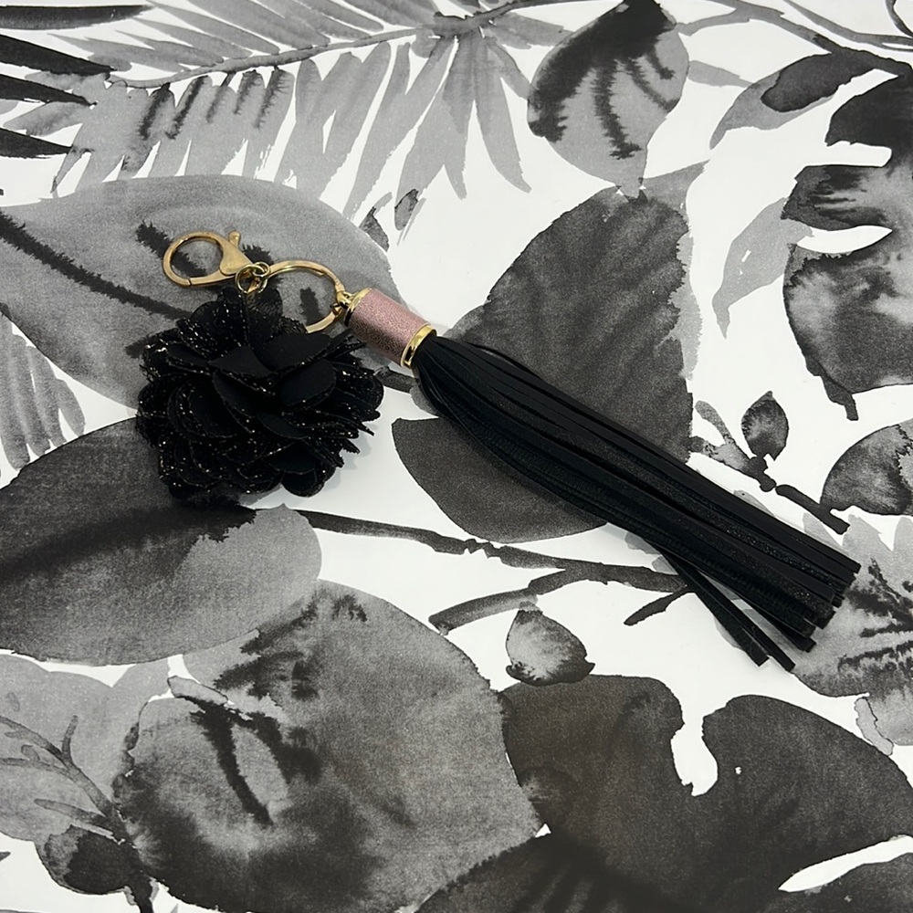 NEW Flower, tassel keychain or bag charm!